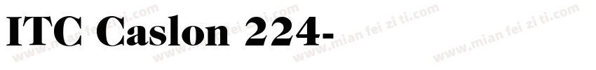 ITC Caslon 224字体转换